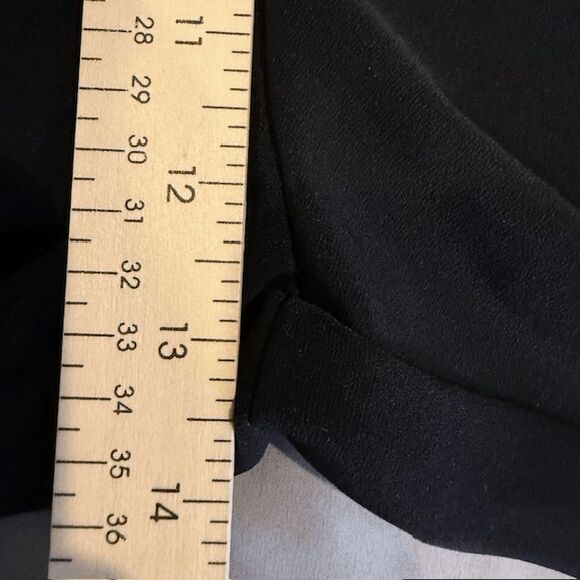 Eileen Fisher Organic Cotton Polyester Dress Pants Slacks Trousers Black Size 10 - Picture 10 of 13